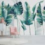 Monochrome Green Banana Leaf Wallpaper Mural