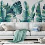 Monochrome Green Banana Leaf Wallpaper Mural