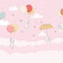 Rabbits with Air Balloon Wallpaper Mural