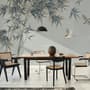 Retro Trees and Birds Wallpaper Mural