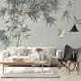 Retro Trees and Birds Wallpaper Mural