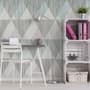 Trigon Geometric Shape Pattern Wallpaper Mural