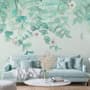 Plum Blossom with Leaves Wallpaper Mural