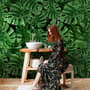 Green Tropical Leaves Wallpaper Mural