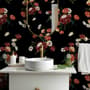 Chinese Red Floral Wallpaper Mural