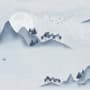 Watercolor Mountain Landscape Wallpaper Mural