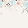Vintage Soft Blue Vine Flowers Wallpaper Mural