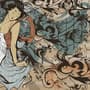 Retro Japanese Artistic Girl Wallpaper Mural