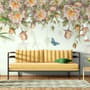 Vintage Orange Roses Wallpaper Mural