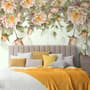 Vintage Orange Roses Wallpaper Mural
