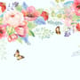 Pink Boho Vine Florals Wallpaper Mural