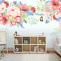 Pink Boho Vine Florals Wallpaper Mural