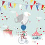 Colorful Circus with Animals Wallpaper Mural