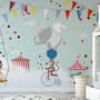 Colorful Circus with Animals Wallpaper Mural