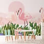 Fototapete Flamingo mit Kaktus