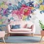 Watercolor Colorful Peony Flowers Wallpaper Mural