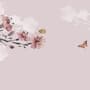 Fototapete Kirschblüten und Schmetterlinge