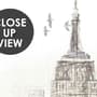 Fototapete New York City in Monochrom-Kohle