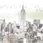 Fototapete New York City in Monochrom-Kohle