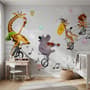 Cartoon Animal with Music Note Wallpaper Mural