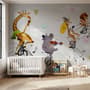 Cartoon Animal with Music Note Wallpaper Mural