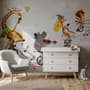 Cartoon Animal with Music Note Wallpaper Mural