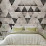 Geometric Dark Trigon Pattern Wallpaper Mural