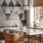 Geometric Dark Trigon Pattern Wallpaper Mural