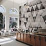 Geometric Dark Trigon Pattern Wallpaper Mural