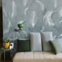Vintage White Feather Pattern Wallpaper Mural