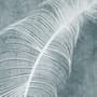 Vintage White Feather Pattern Wallpaper Mural