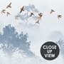 Misty Forest with Birds Wallpaper Mural