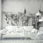 Monochrome Charcoal City Wallpaper Mural