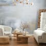 Soft Turquoise Brush Wallpaper Mural