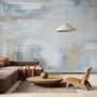 Soft Turquoise Brush Wallpaper Mural