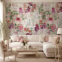 Vintage Flower Bouquet Wallpaper Mural