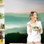 Misty Mountain Green Forest Scenic Wallpaper Mural