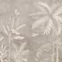 Monochrome Brown Nostalgic Rainforest Wallpaper Mural