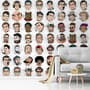 Men Face Pop Art Wallpaper Mural