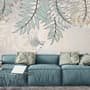 Hanging Soft Leaves Art Wallpaper Mural