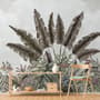 Vintage Tropical Leaf Wallpaper Mural
