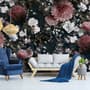 Vintage Dark Florals Wallpaper Mural