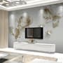 3D Embossed Look Rose Sculpture Wallpaper Mural