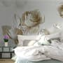 3D Embossed Look Rose Sculpture Wallpaper Mural