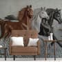 3D Embossed Look Horses Wallpaper Mural