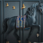 3D Embossed Look Dark Horse Wallpaper Mural