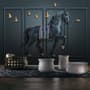 3D Embossed Look Dark Horse Wallpaper Mural