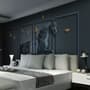 3D Embossed Look Dark Horse Wallpaper Mural