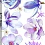 3D Floral Purple Daisy Lily Orchid Flower Bouqets Wall Decal Sticker
