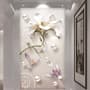 3D-Look Blumen mit Perlen Lux Blumen Fototapete
